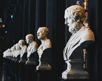 Greek philosophy statues
