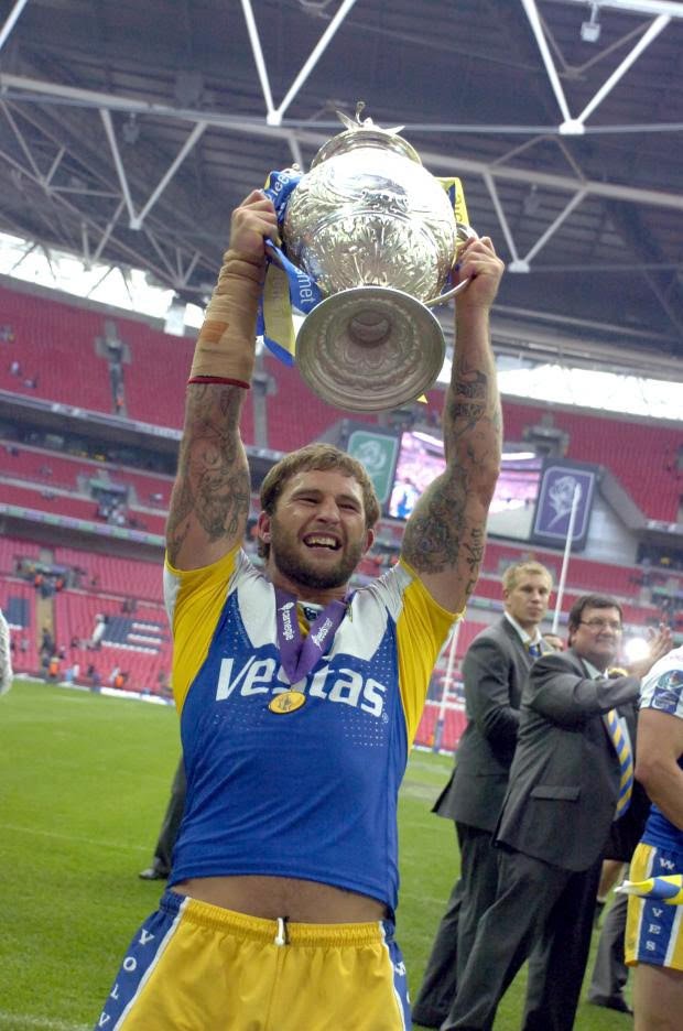 Paul Wood trophy lift Wembley